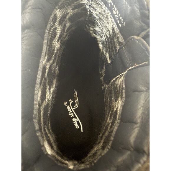 Women's Easy Street Navy Blue/Snake Draft Ankle Boots, Size 6 WW - Picture 10 of 10